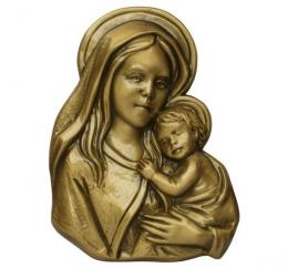BRONZE VIRGIN WITH CHILD WITH HALO